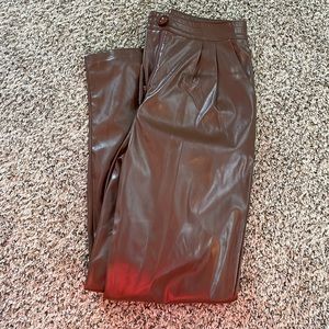 NWT Princess Polly love club leather pants brown